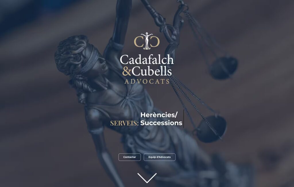 Cadafalch&Cubells Advocats - Exemple disseny i maquetació web - Departament Disseny Level4